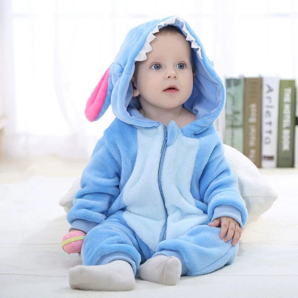Soft baby jumpsuit with zipper