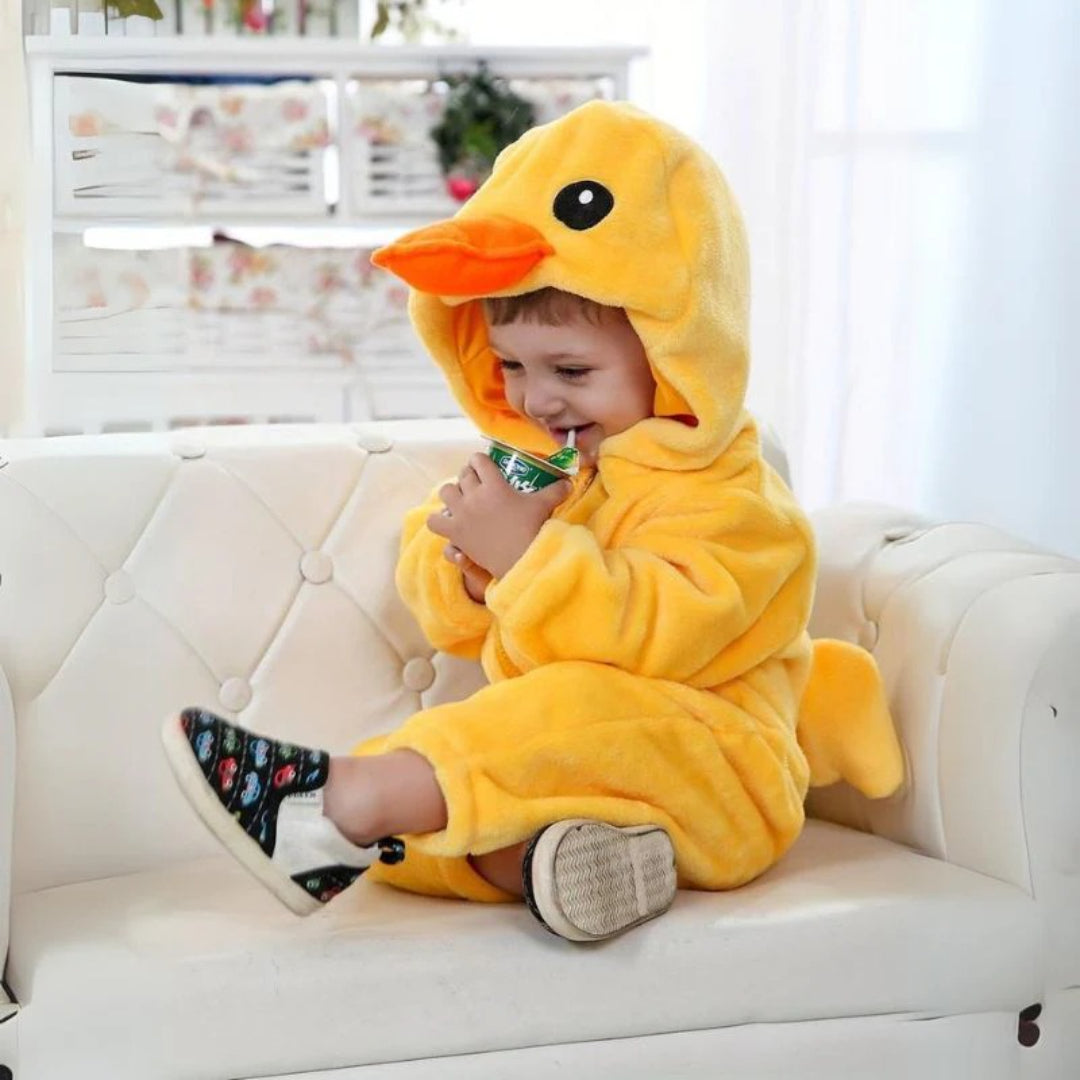 Soft baby jumpsuit with zipper