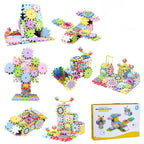 Building set with small houses for children construction toy