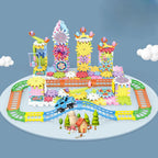 Building set with small houses for children construction toy