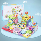 Building set with small houses for children construction toy