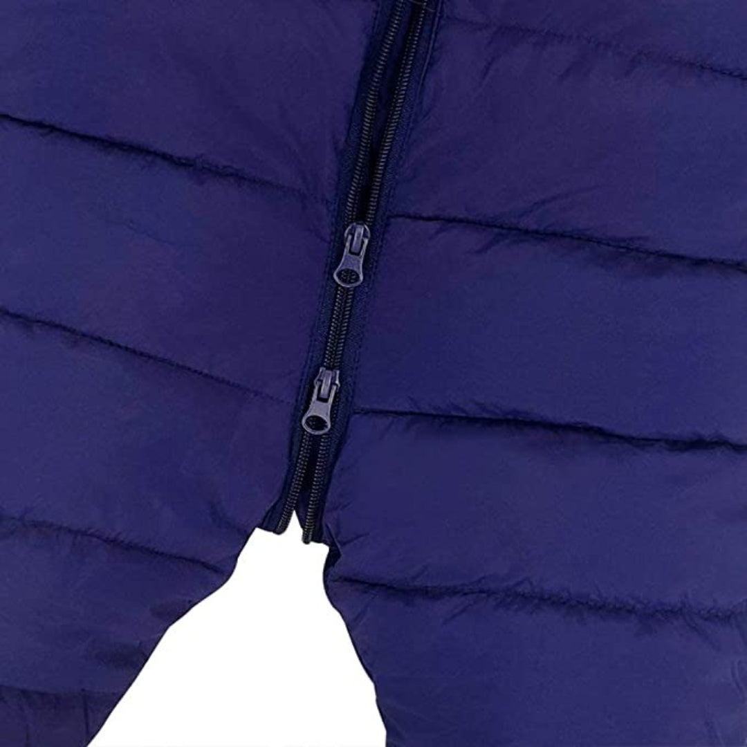 Ski overall for babies insulated with fleece and a hat