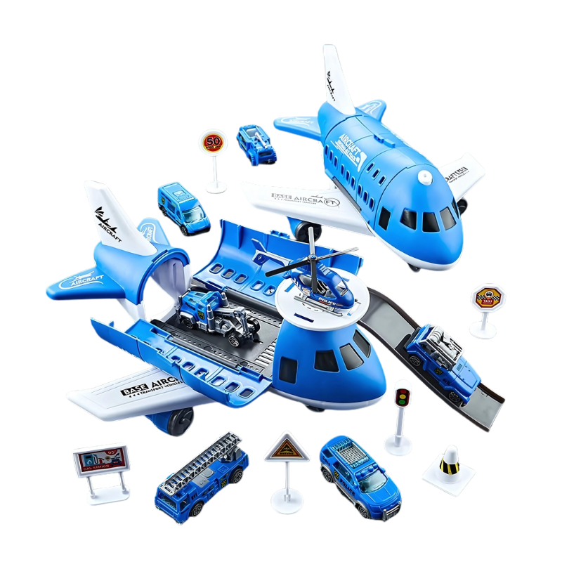Transforming airplane toy for imaginative play
