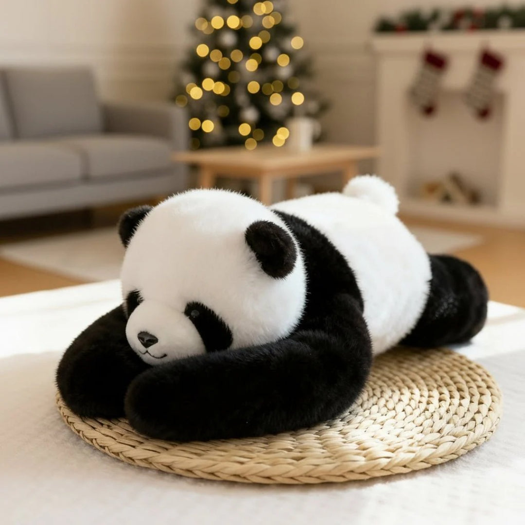 Ekstra blød krammepude i plys med faux fur overflade