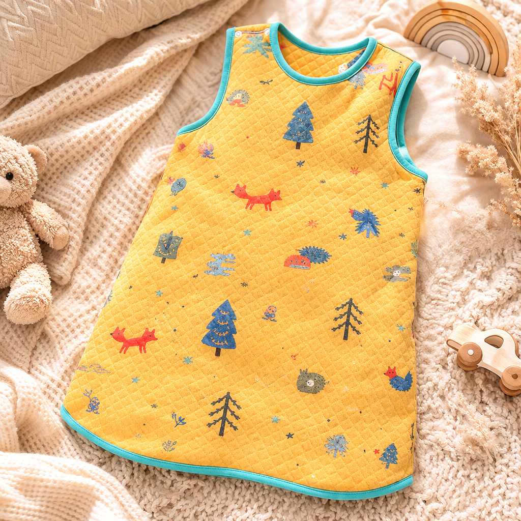 Children's sleeping bag with cartoon motif for spring and autumn