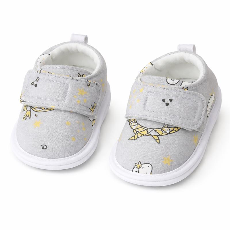 Sneakers with cartoon animal print and non-slip sole