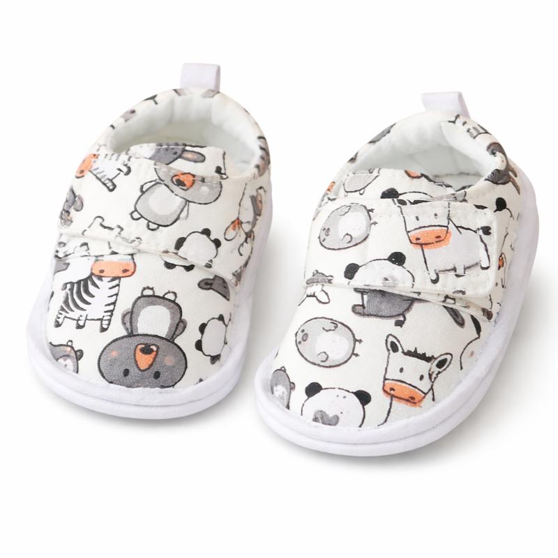 Sneakers with cartoon animal print and non-slip sole