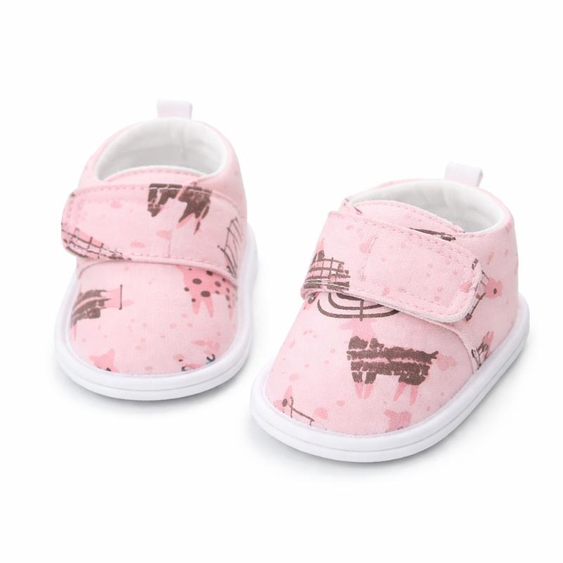 Sneakers with cartoon animal print and non-slip sole