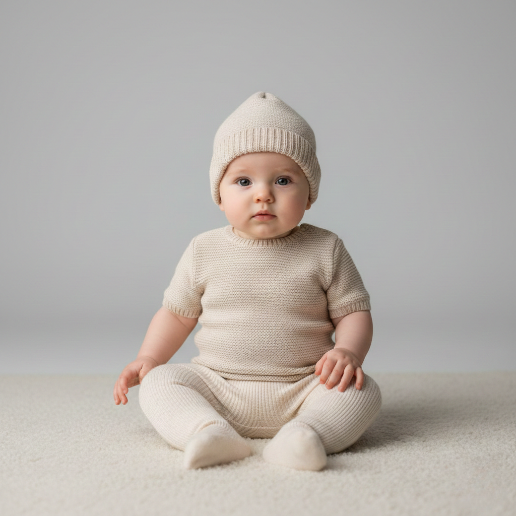 Strikket babyhue