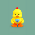 Dancing and singing musical duck with LED lights