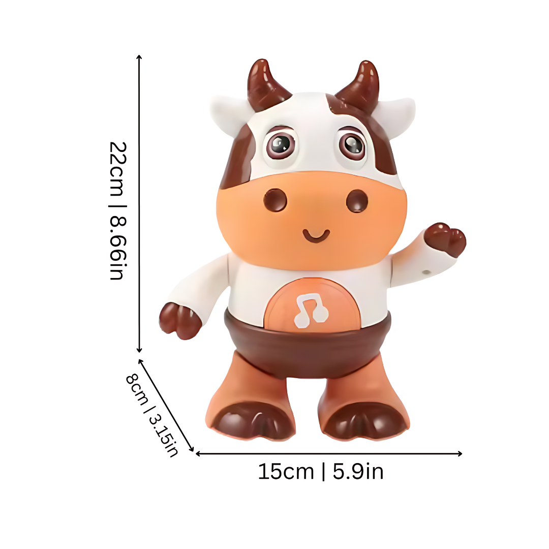 Light-up dancing cow toy for active fun