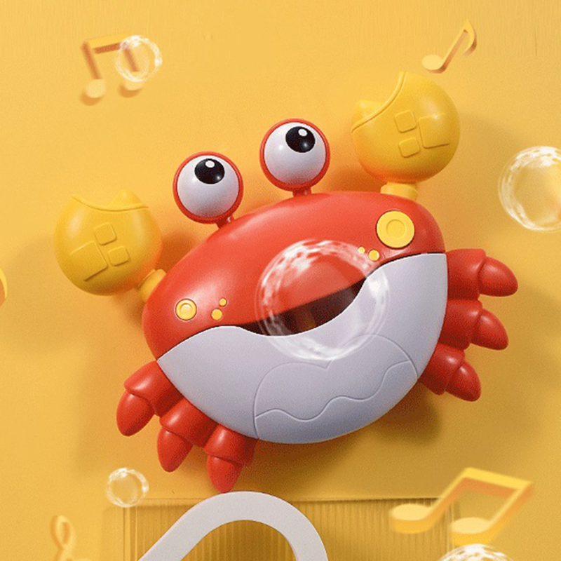 Bubble-blowing crab bath toy