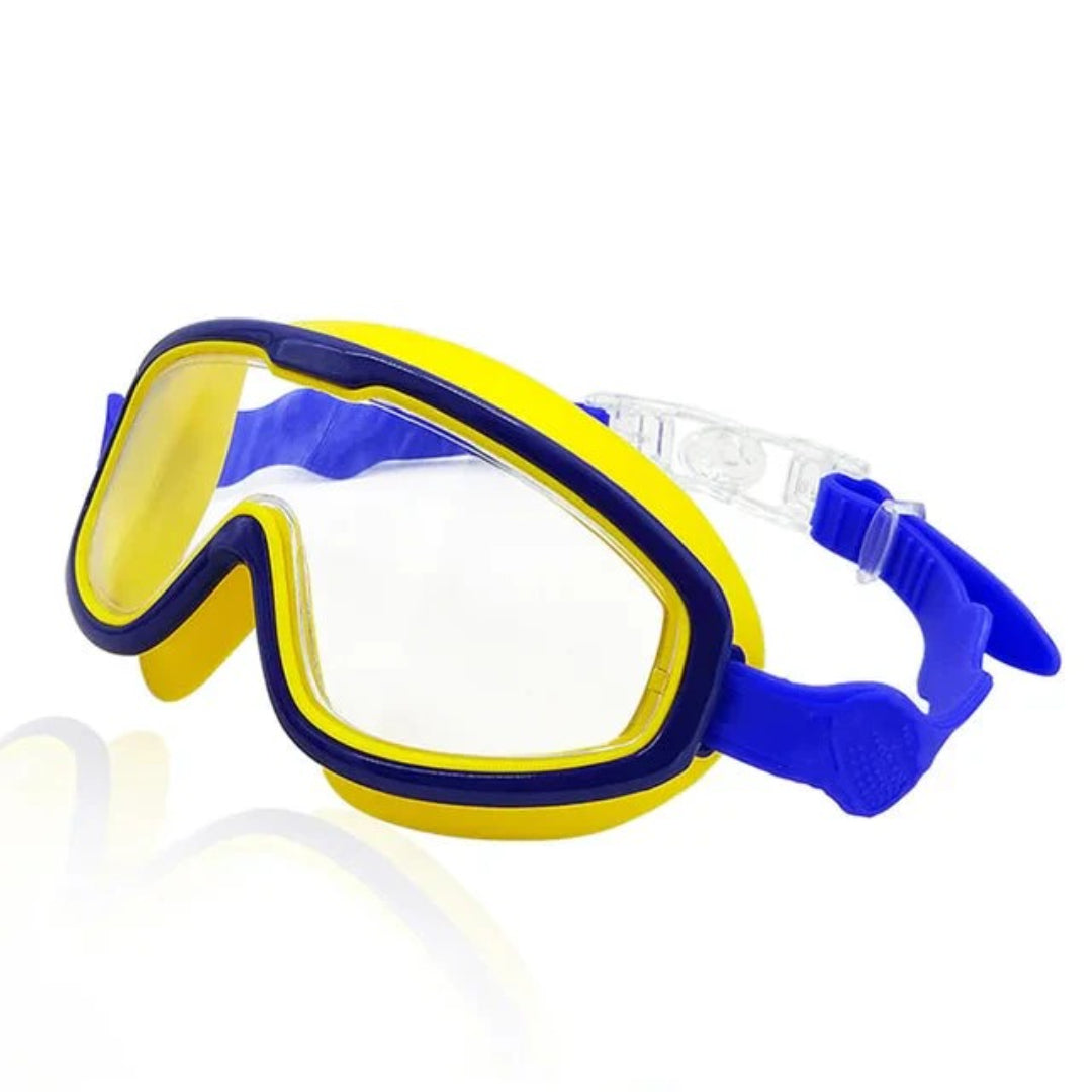 Children's swimming goggles with adjustable anti-fog construction
