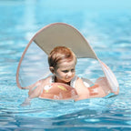 Infant swimming ring with sun canopy