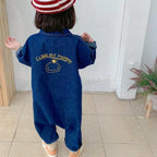 Baby denim overalls with buttons