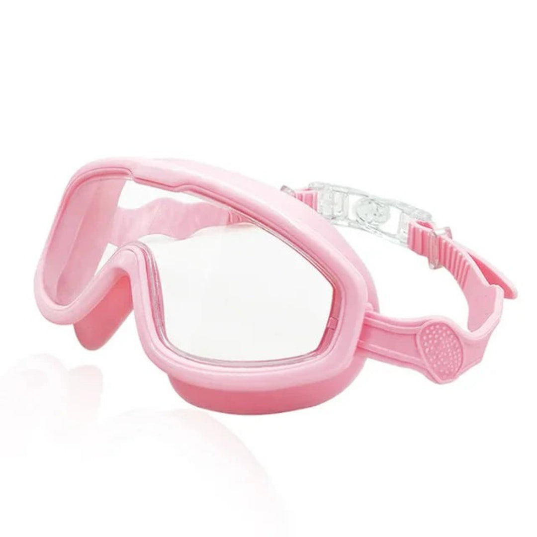 Children's swimming goggles with adjustable anti-fog construction