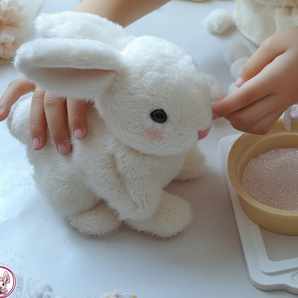 Interactive Plush Rabbit with Hopping Effect