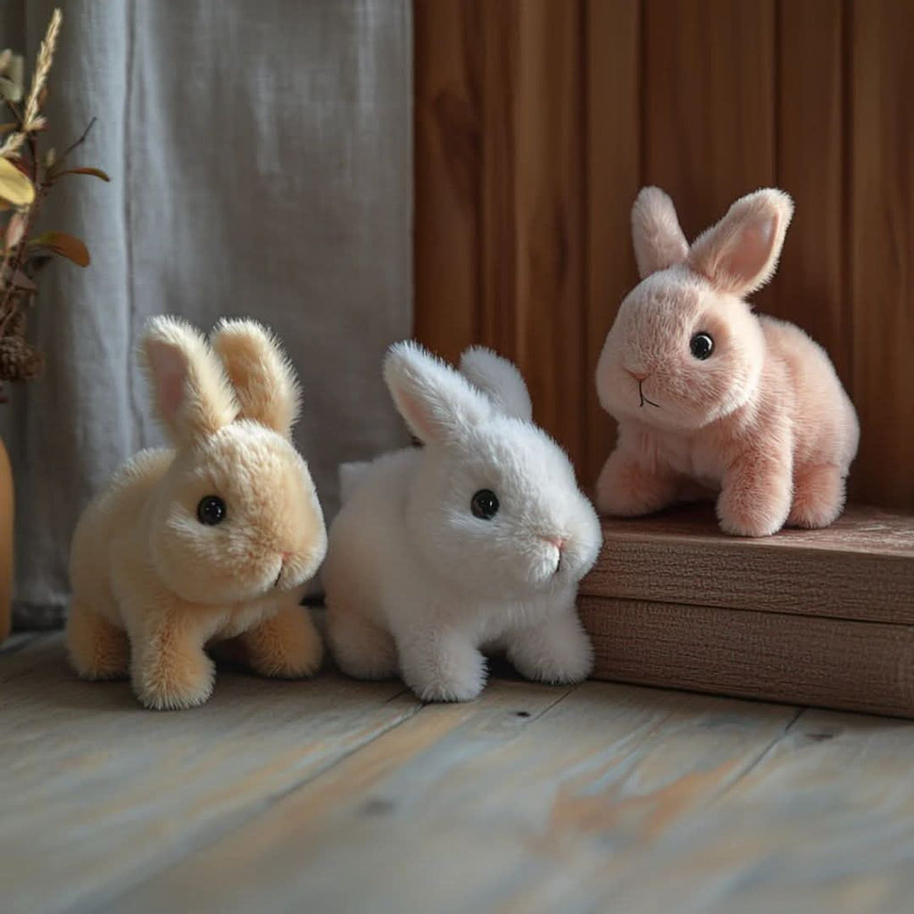 Interactive Plush Rabbit with Hopping Effect
