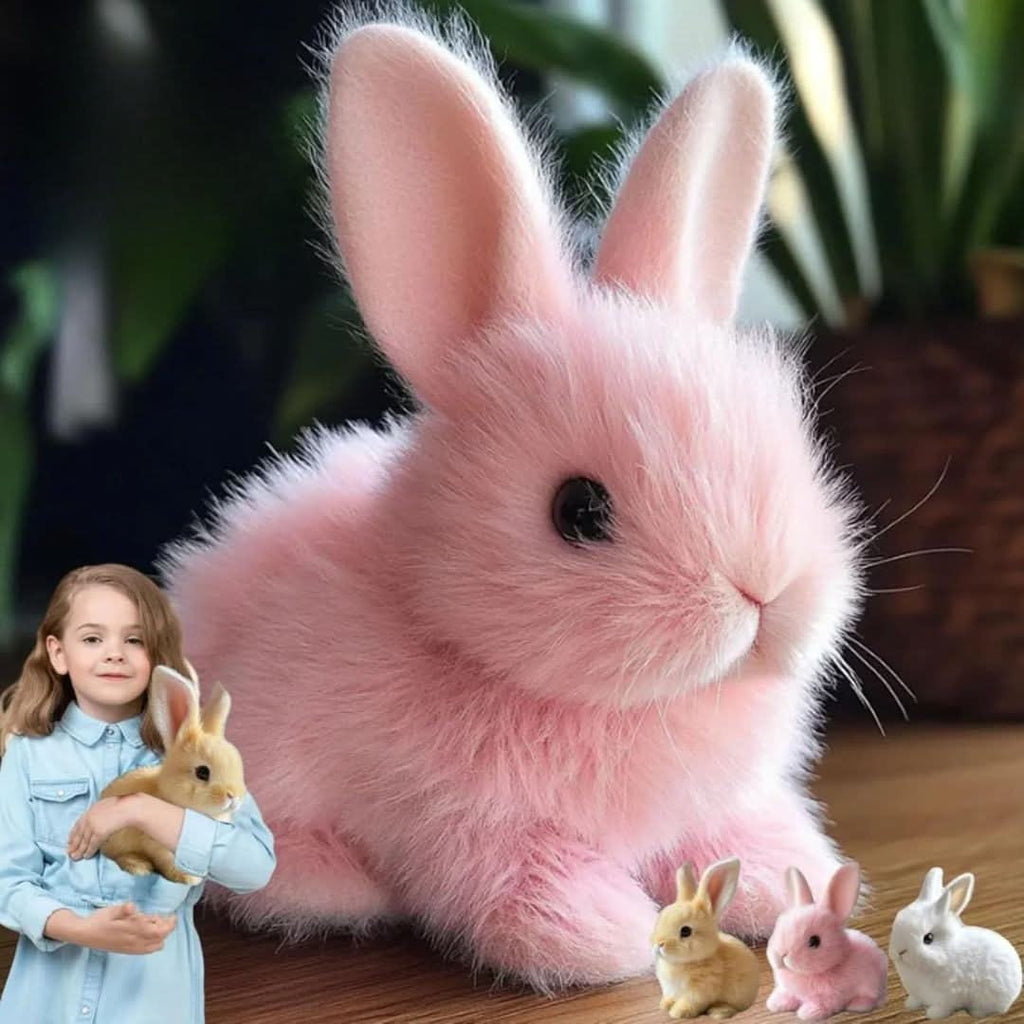 Interactive Plush Rabbit with Hopping Effect