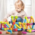 Magnetic construction set with sticks and connectors