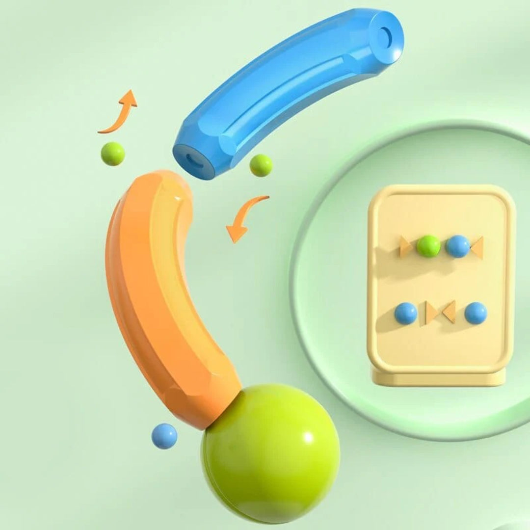 Magnetic construction set with building blocks for children