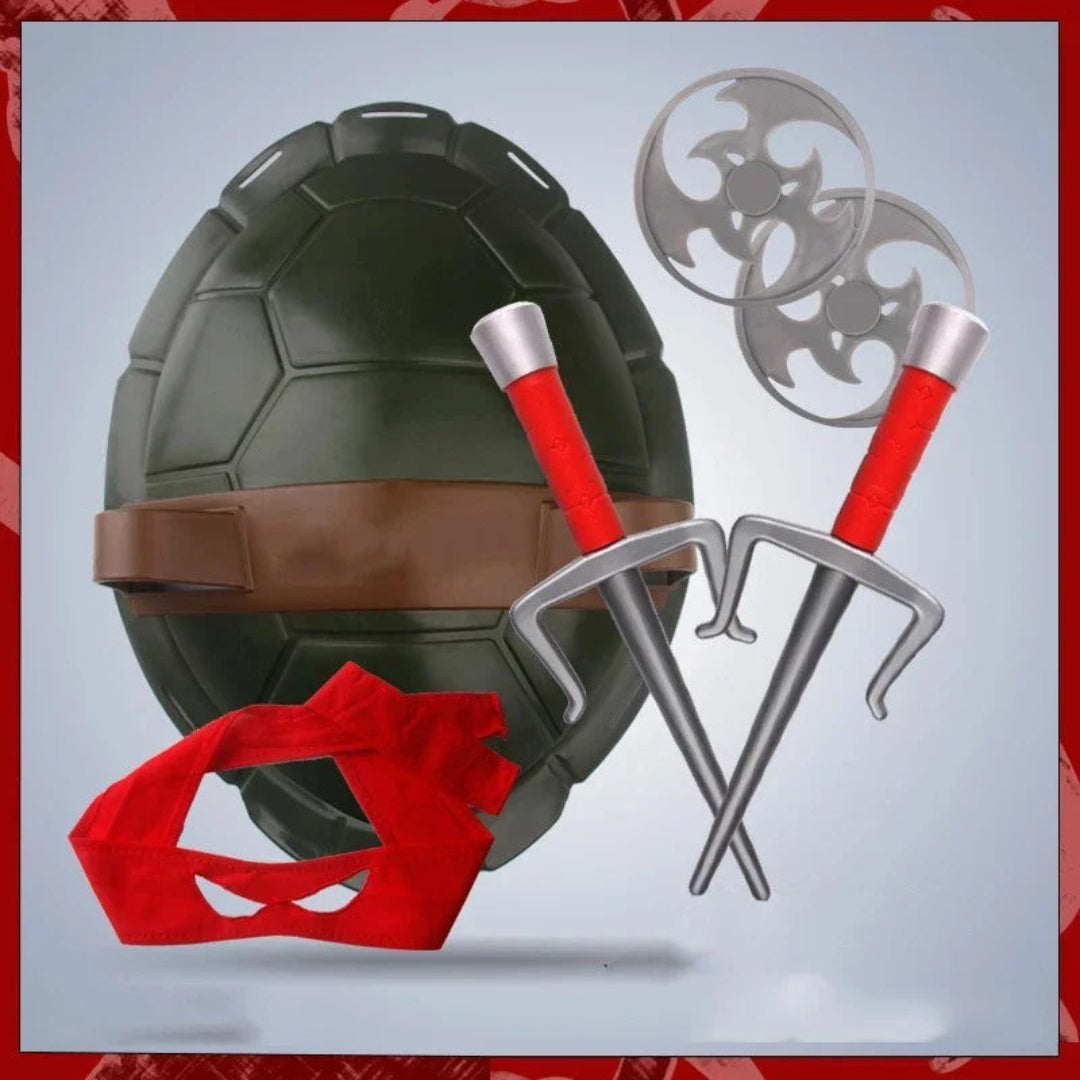 Ninja set for children with shield and BPA-free plastic accessories