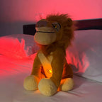 Interactive plush lion with breathing function