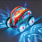 Gear-driven car toy with LED lights