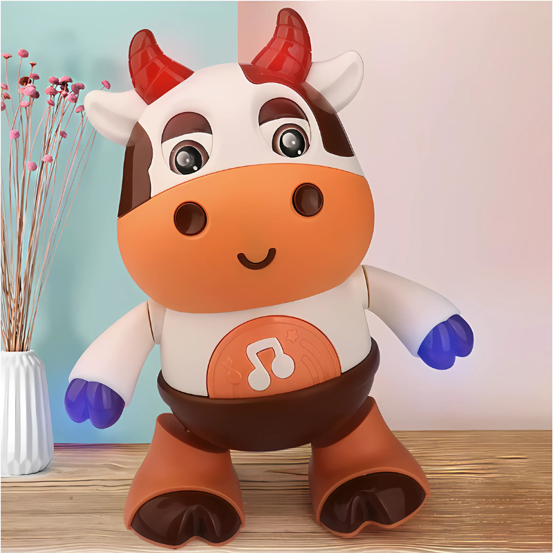 Light-up dancing cow toy for active fun