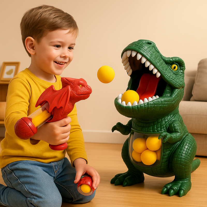 Dinosaur shooter toy for action play