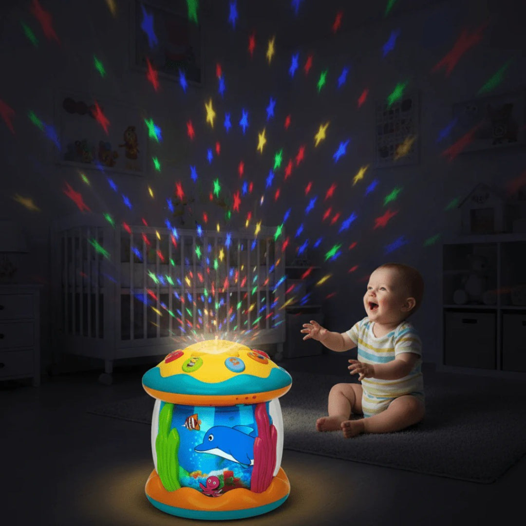 Musical drum for infants with lights and sounds