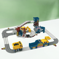 Interactive construction site playset for kids