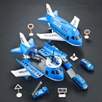 Transforming airplane toy for imaginative play
