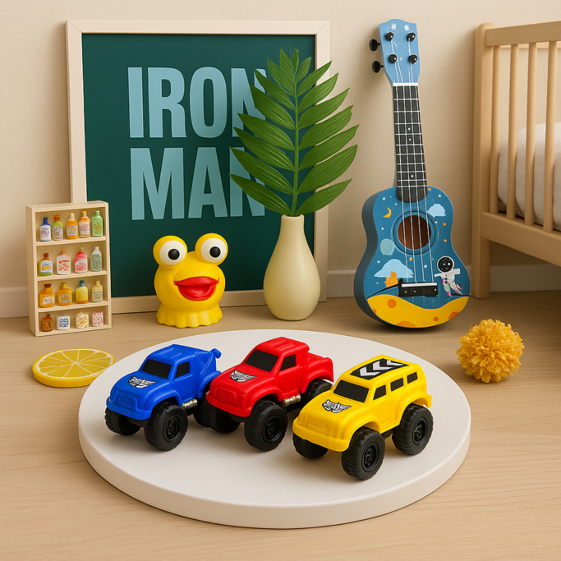 Magnetic climbing car toy for children