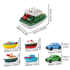 Floating Car and Boat Toy Set