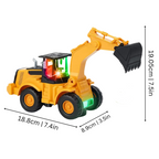 Musical excavator with lights and movement