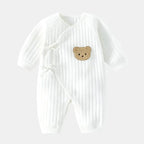 Baby bodysuit with bear and long sleeves