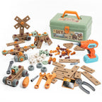 100-piece tool set for children creative building play