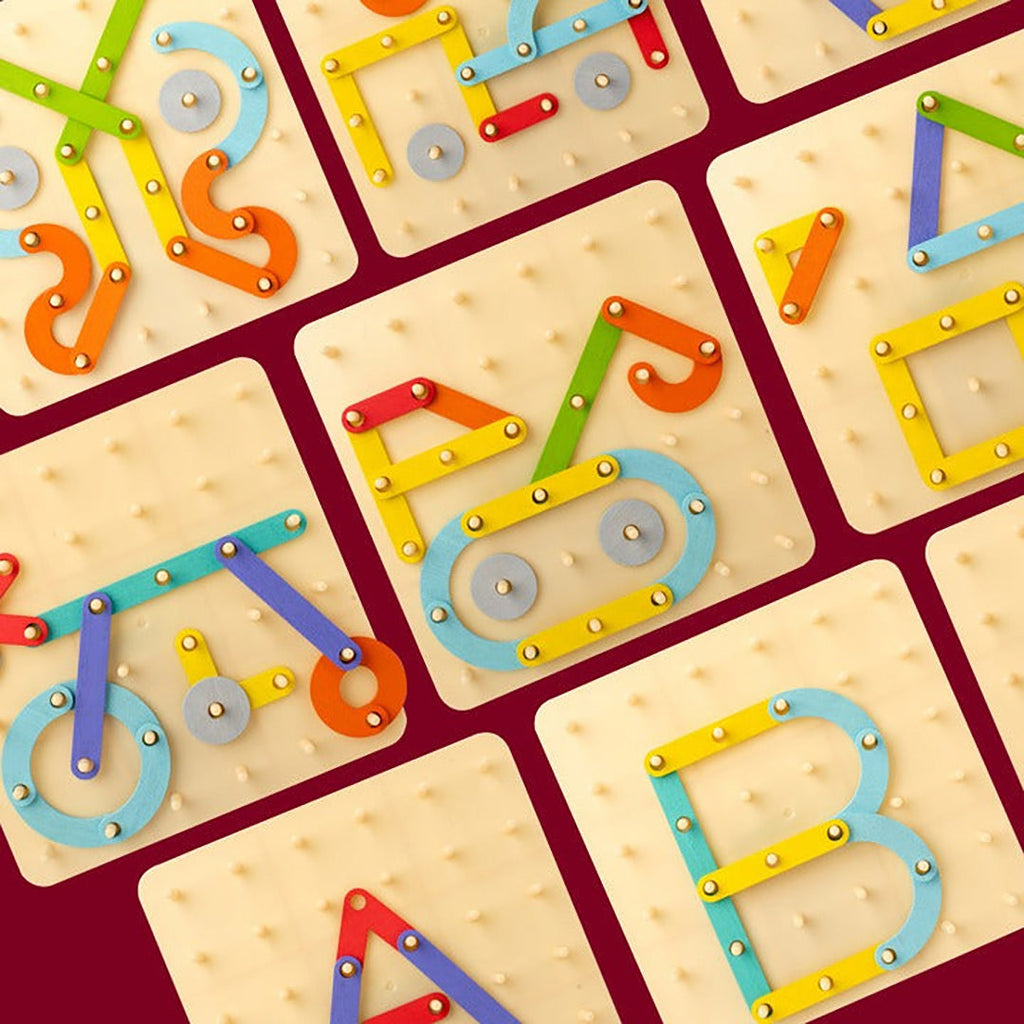 Montessori puzzle board creative thinking for children