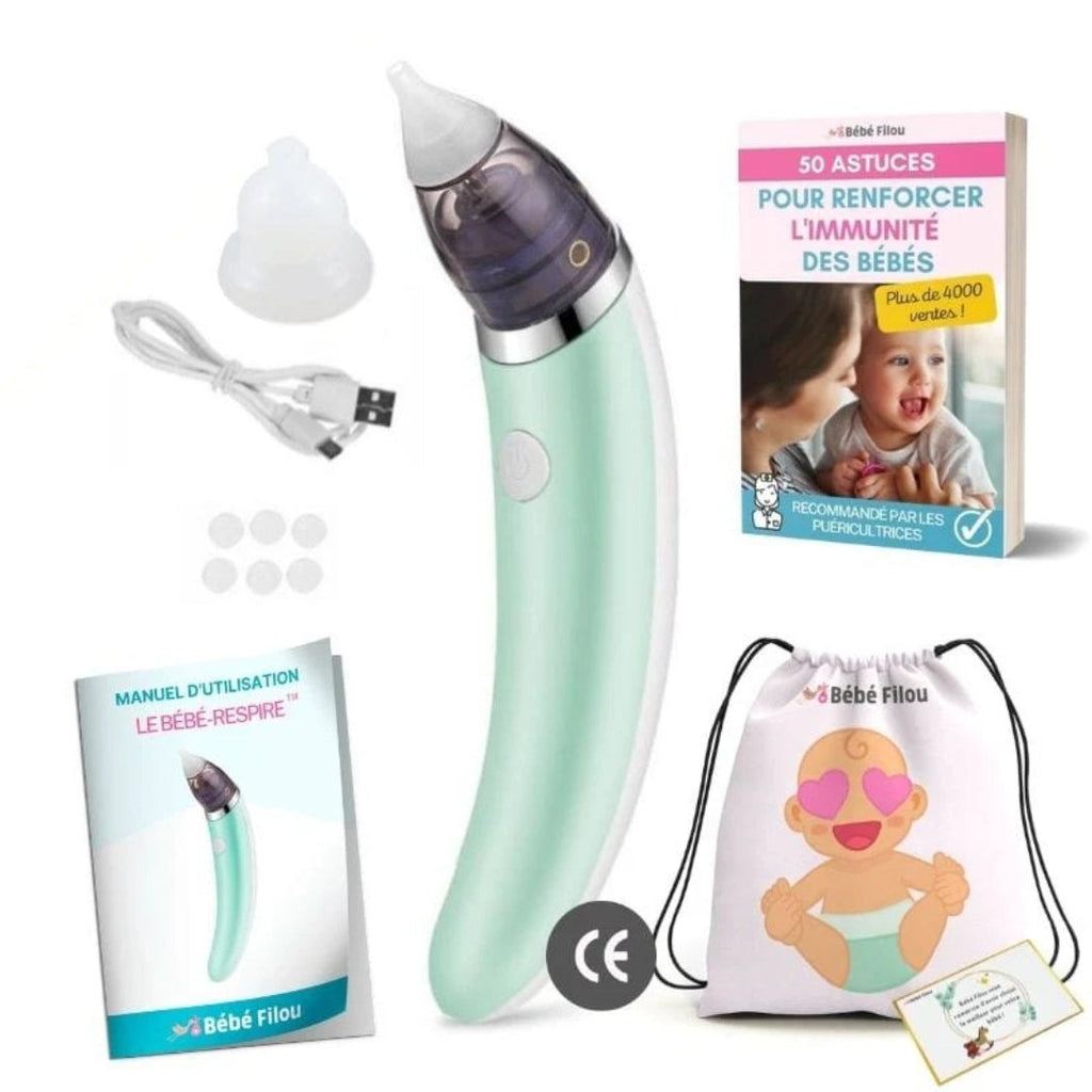 Electric nasal aspirator for babies gentle nasal cleansing