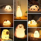 Silicone rechargeable night light with soft light
