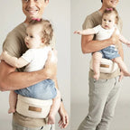 Baby hip carrier with adjustable seat and waist belt