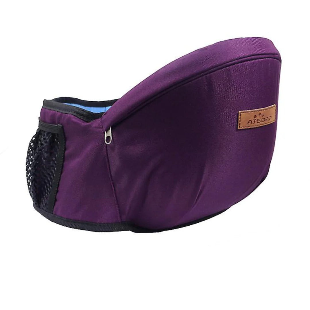 Baby hip carrier with adjustable seat and waist belt
