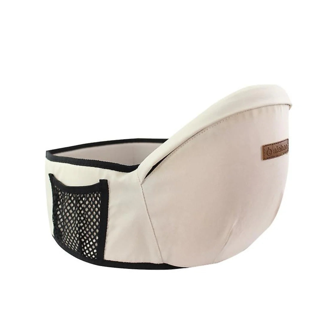 Baby hip carrier with adjustable seat and waist belt