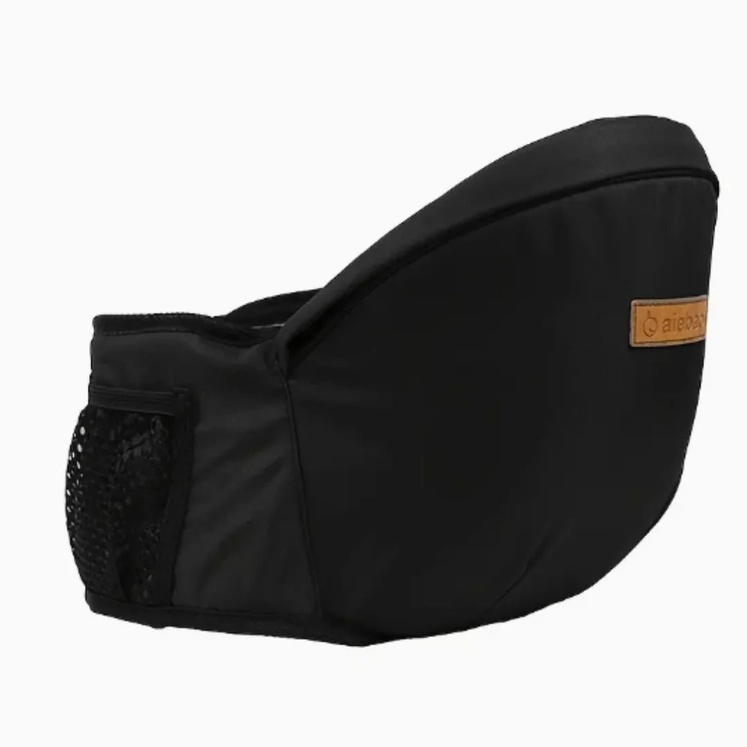 Baby hip carrier with adjustable seat and waist belt