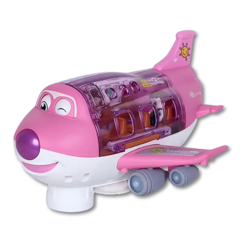 Electric airplane toy with lights and music
