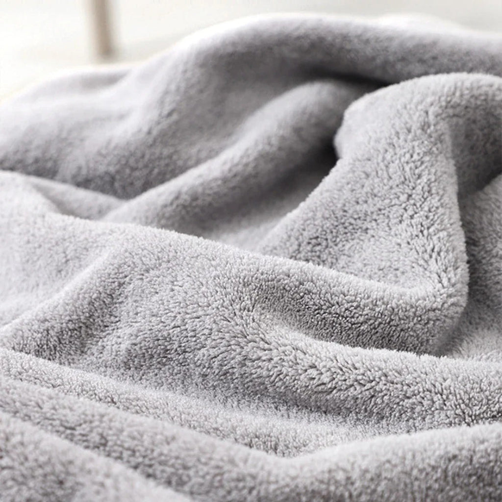 Baby bath towel in soft absorbent material