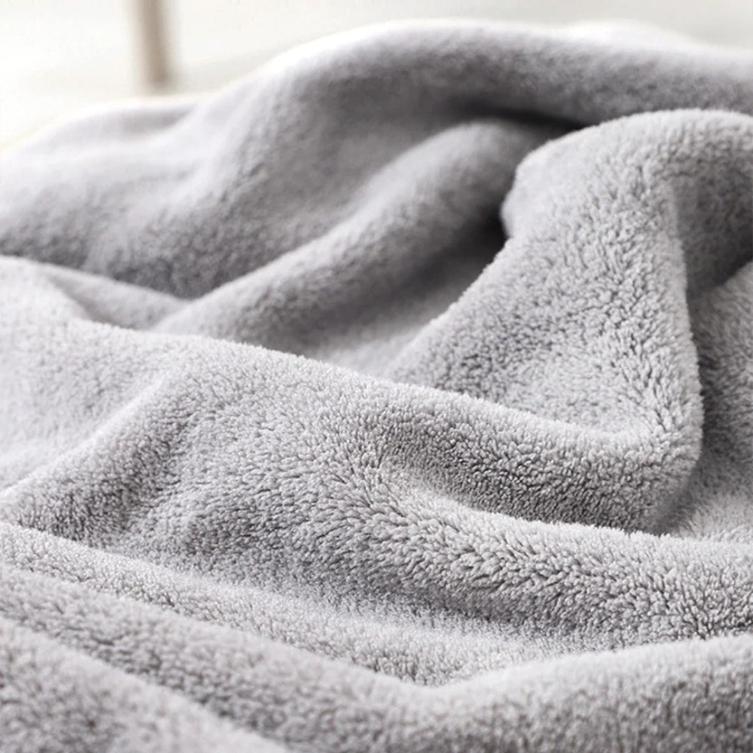 Baby bath towel in soft absorbent material