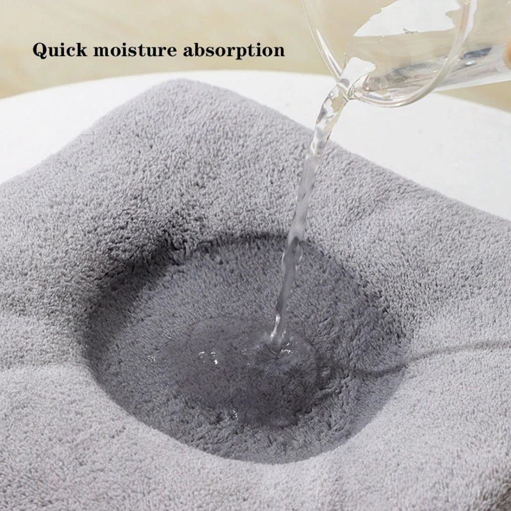 Baby bath towel in soft absorbent material
