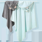 Baby bath towel in soft absorbent material
